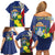 Personalized Sint Maarten Flag Day Family Matching Off Shoulder Short Dress and Hawaiian Shirt 40th Anniversary Semper Progrediens