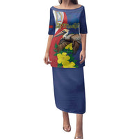 Personalized Sint Maarten Flag Day Family Matching Puletasi and Hawaiian Shirt 40th Anniversary Semper Progrediens