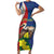 Personalized Sint Maarten Flag Day Family Matching Short Sleeve Bodycon Dress and Hawaiian Shirt 40th Anniversary Semper Progrediens