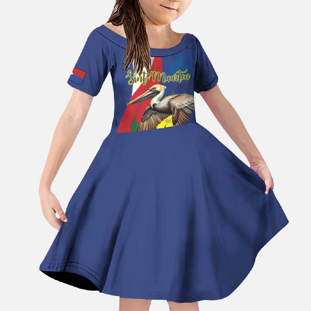 Personalized Sint Maarten Flag Day Family Matching Summer Maxi Dress and Hawaiian Shirt 40th Anniversary Semper Progrediens