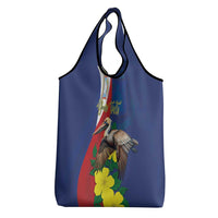 Personalized Sint Maarten Flag Day Grocery Bag 40th Anniversary Semper Progrediens