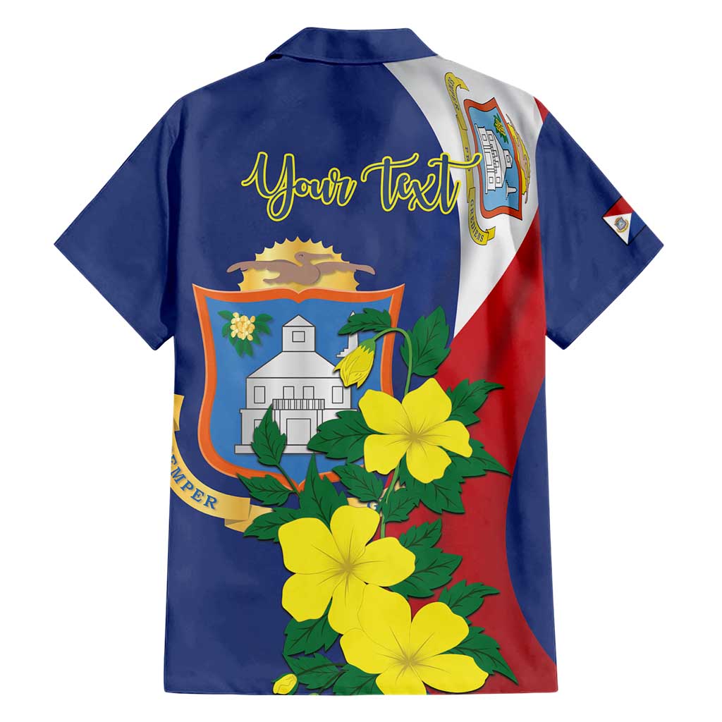 Personalized Sint Maarten Flag Day Hawaiian Shirt 40th Anniversary Semper Progrediens