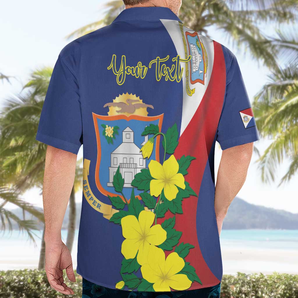 Personalized Sint Maarten Flag Day Hawaiian Shirt 40th Anniversary Semper Progrediens