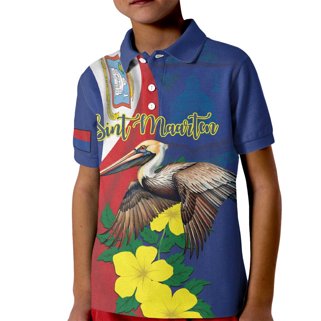 Personalized Sint Maarten Flag Day Kid Polo Shirt 40th Anniversary Semper Progrediens