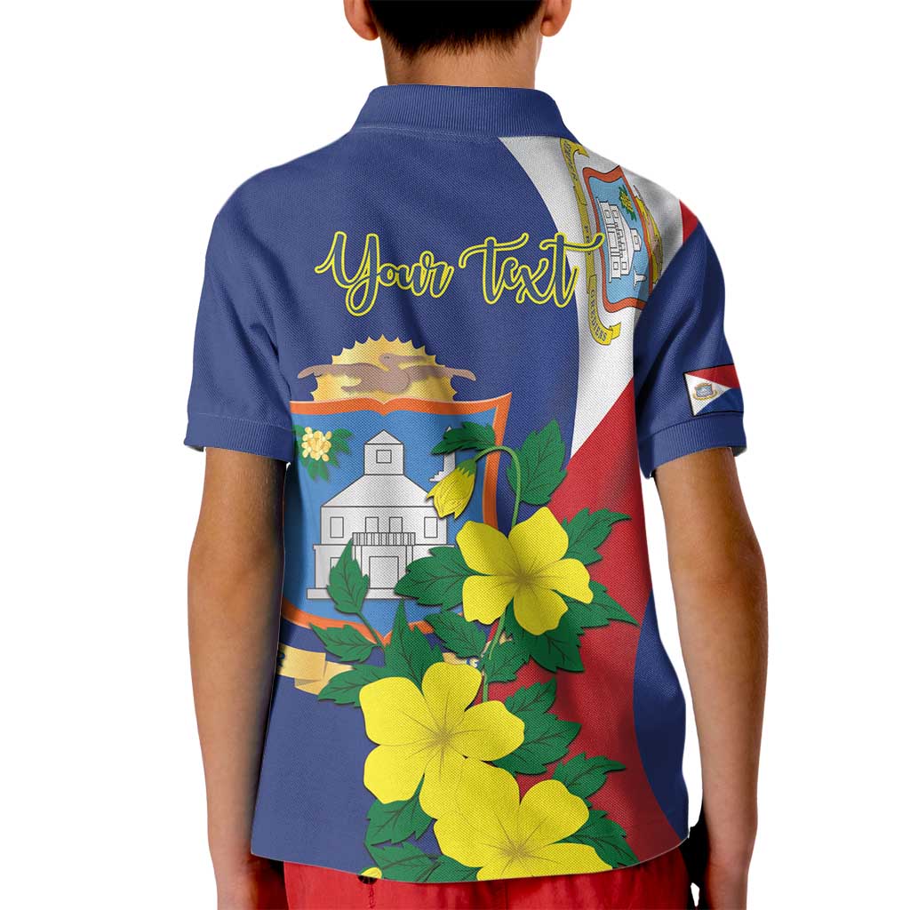 Personalized Sint Maarten Flag Day Kid Polo Shirt 40th Anniversary Semper Progrediens