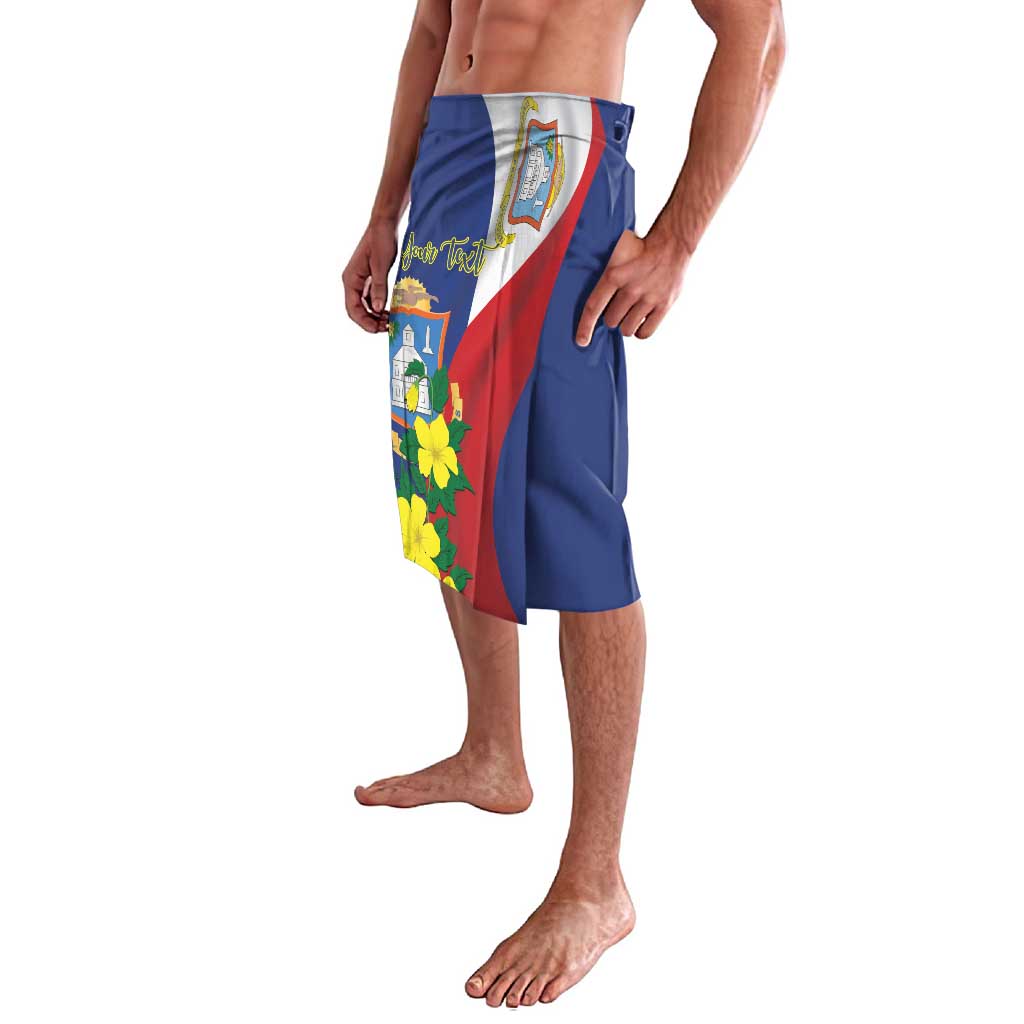 Personalized Sint Maarten Flag Day Lavalava 40th Anniversary Semper Progrediens