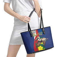 Personalized Sint Maarten Flag Day Leather Tote Bag 40th Anniversary Semper Progrediens