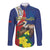 Personalized Sint Maarten Flag Day Long Sleeve Button Shirt 40th Anniversary Semper Progrediens