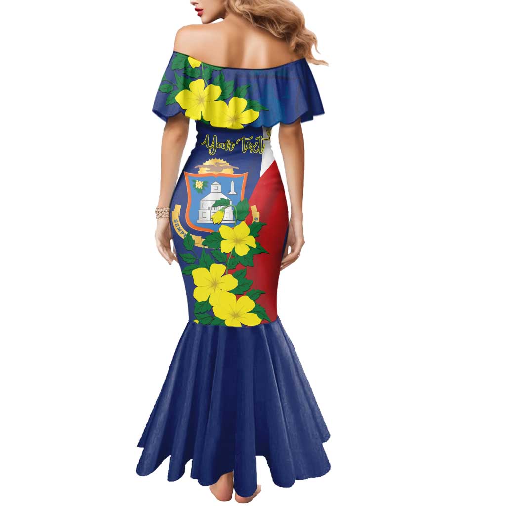 Personalized Sint Maarten Flag Day Mermaid Dress 40th Anniversary Semper Progrediens