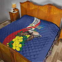 Personalized Sint Maarten Flag Day Quilt 40th Anniversary Semper Progrediens