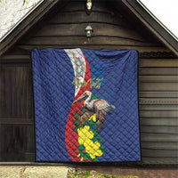 Personalized Sint Maarten Flag Day Quilt 40th Anniversary Semper Progrediens
