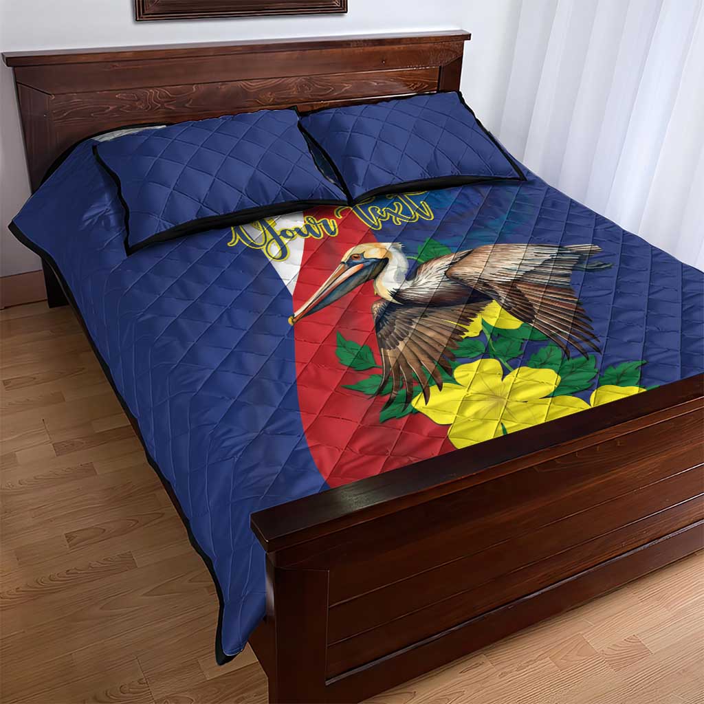 Personalized Sint Maarten Flag Day Quilt Bed Set 40th Anniversary Semper Progrediens