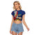 Personalized Sint Maarten Flag Day Raglan Cropped T Shirt 40th Anniversary Semper Progrediens
