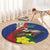 Personalized Sint Maarten Flag Day Round Carpet 40th Anniversary Semper Progrediens