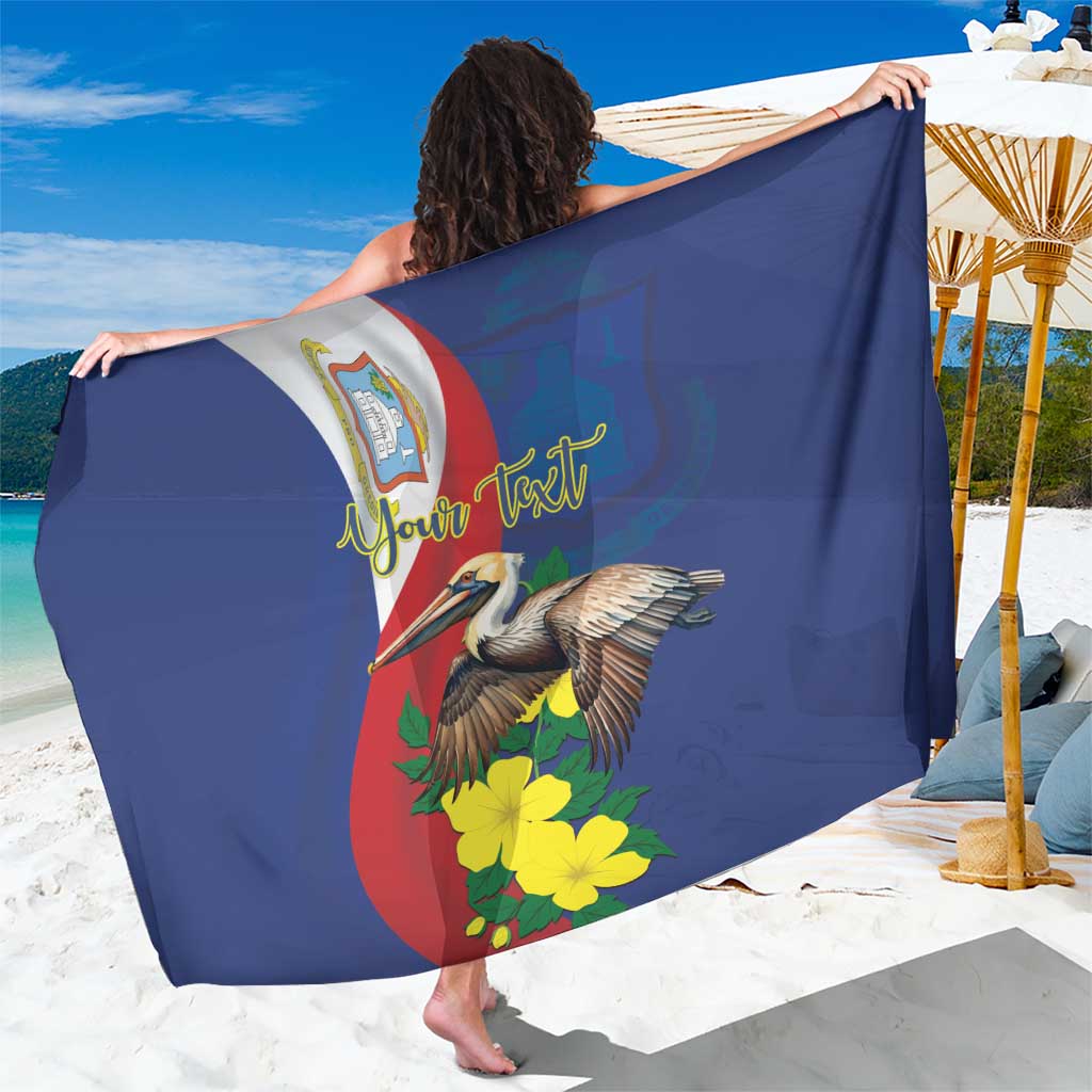 Personalized Sint Maarten Flag Day Sarong 40th Anniversary Semper Progrediens