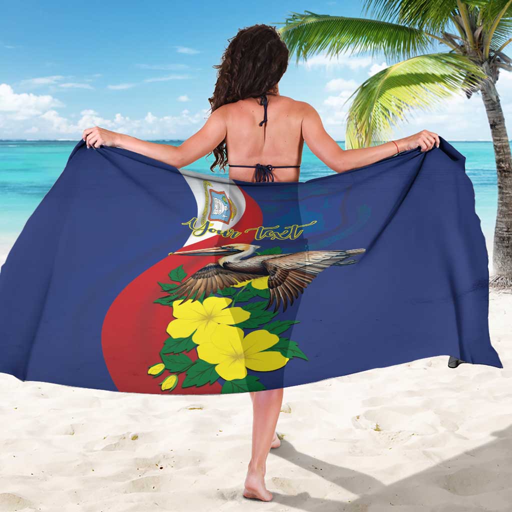 Personalized Sint Maarten Flag Day Sarong 40th Anniversary Semper Progrediens