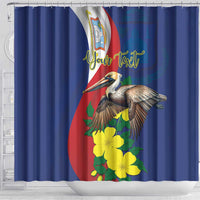 Personalized Sint Maarten Flag Day Shower Curtain 40th Anniversary Semper Progrediens