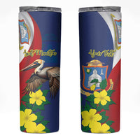 Personalized Sint Maarten Flag Day Skinny Tumbler 40th Anniversary Semper Progrediens