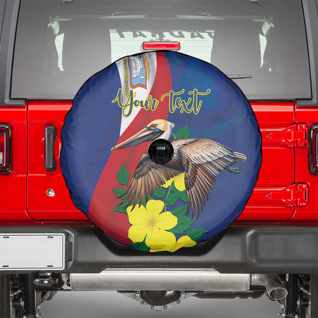 Personalized Sint Maarten Flag Day Spare Tire Cover 40th Anniversary Semper Progrediens