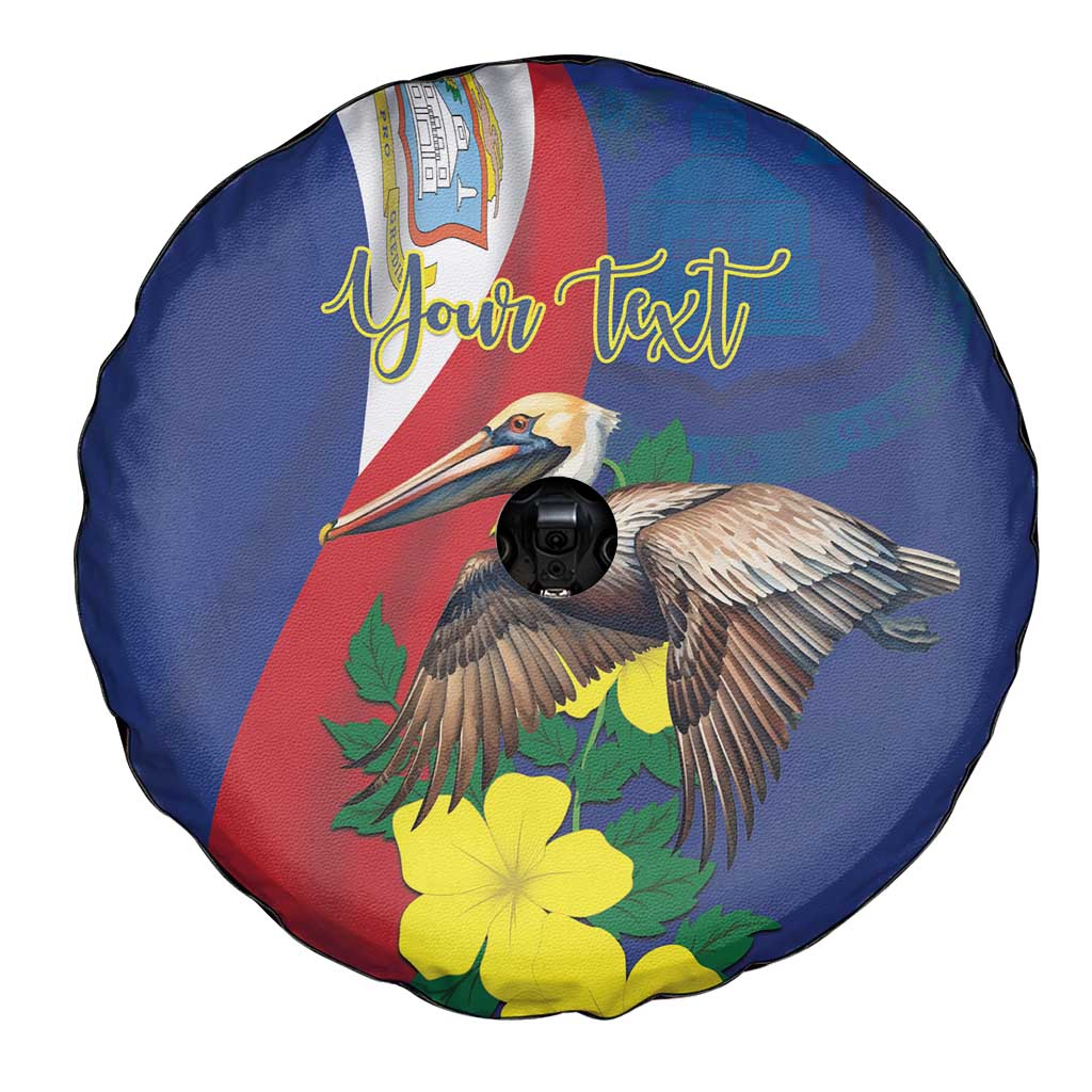 Personalized Sint Maarten Flag Day Spare Tire Cover 40th Anniversary Semper Progrediens