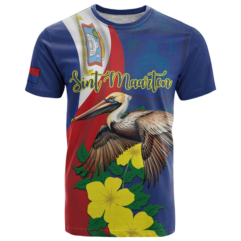 Personalized Sint Maarten Flag Day T Shirt 40th Anniversary Semper Progrediens