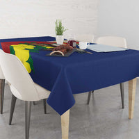 Personalized Sint Maarten Flag Day Tablecloth 40th Anniversary Semper Progrediens