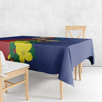 Personalized Sint Maarten Flag Day Tablecloth 40th Anniversary Semper Progrediens