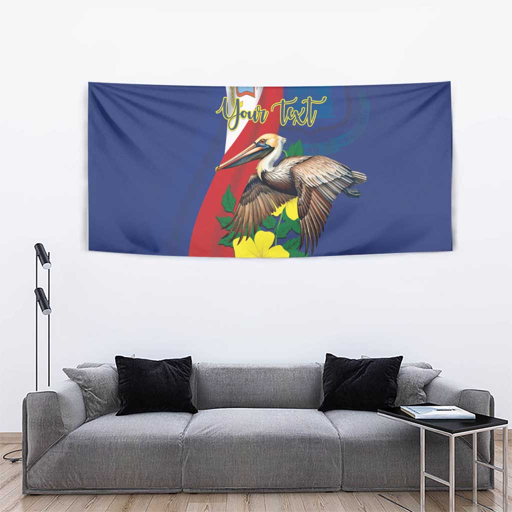 Personalized Sint Maarten Flag Day Tapestry 40th Anniversary Semper Progrediens
