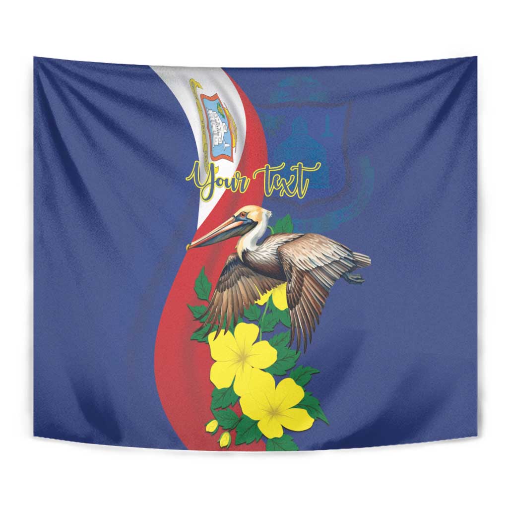 Personalized Sint Maarten Flag Day Tapestry 40th Anniversary Semper Progrediens