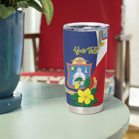 Personalized Sint Maarten Flag Day Tumbler Cup 40th Anniversary Semper Progrediens