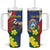 Personalized Sint Maarten Flag Day Tumbler With Handle 40th Anniversary Semper Progrediens