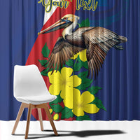 Personalized Sint Maarten Flag Day Window Curtain 40th Anniversary Semper Progrediens