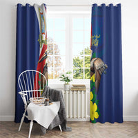 Personalized Sint Maarten Flag Day Window Curtain 40th Anniversary Semper Progrediens
