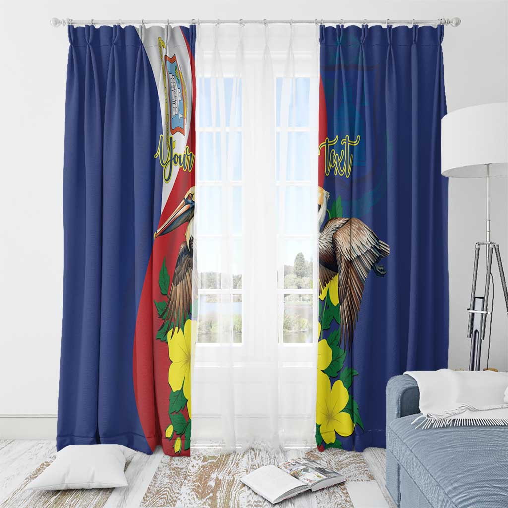 Personalized Sint Maarten Flag Day Window Curtain 40th Anniversary Semper Progrediens