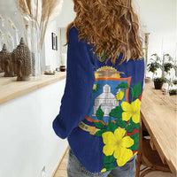 Personalized Sint Maarten Flag Day Women Casual Shirt 40th Anniversary Semper Progrediens