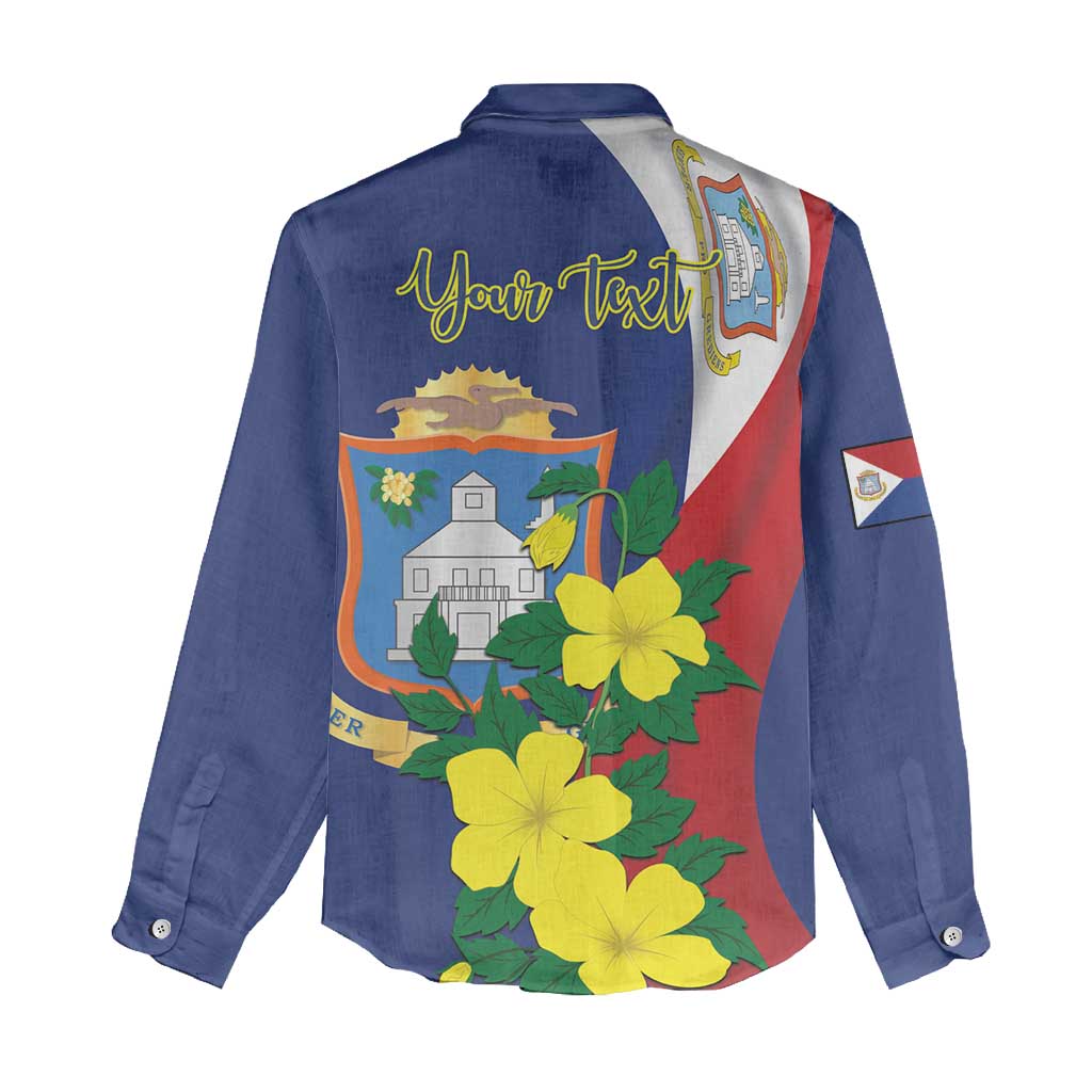 Personalized Sint Maarten Flag Day Women Casual Shirt 40th Anniversary Semper Progrediens