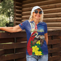 Personalized Sint Maarten Flag Day Women Polo Shirt 40th Anniversary Semper Progrediens