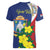 Personalized Sint Maarten Flag Day Women V-Neck T-Shirt 40th Anniversary Semper Progrediens