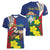 Personalized Sint Maarten Flag Day Women V-Neck T-Shirt 40th Anniversary Semper Progrediens
