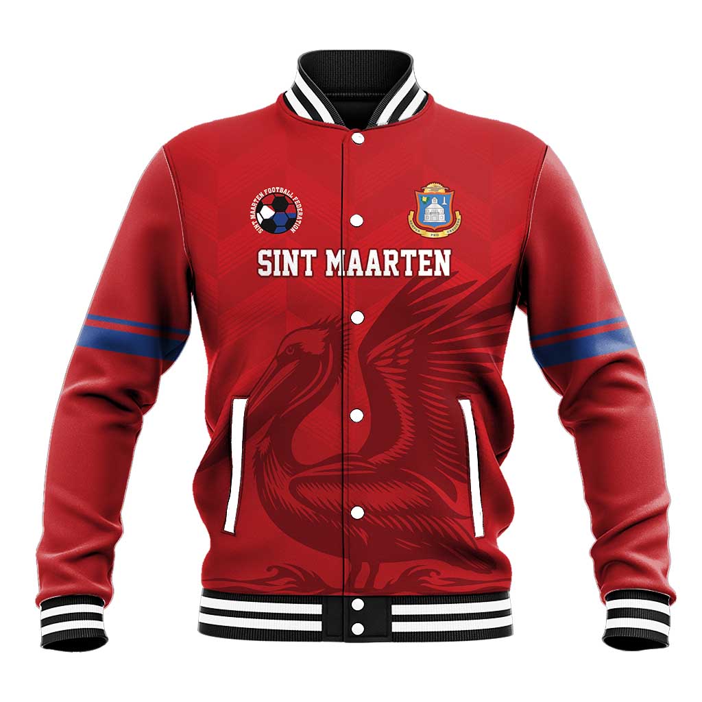 Custom Sint Maarten Football Red Version Baseball Jacket Go Champion