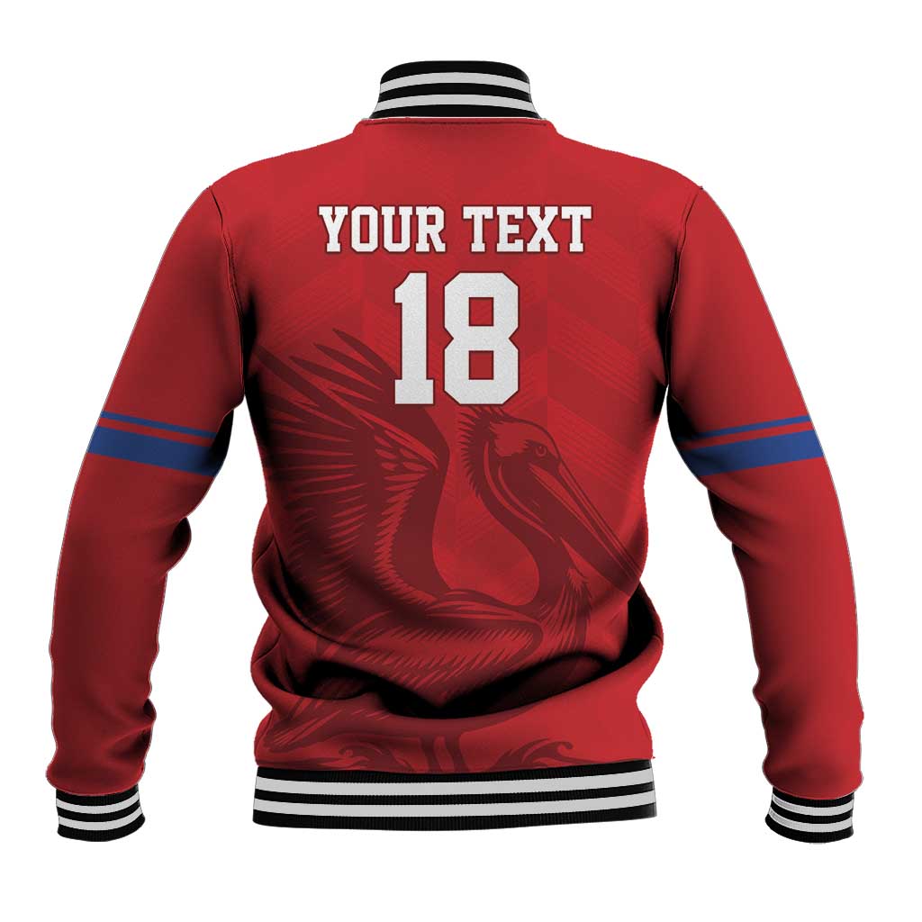 Custom Sint Maarten Football Red Version Baseball Jacket Go Champion