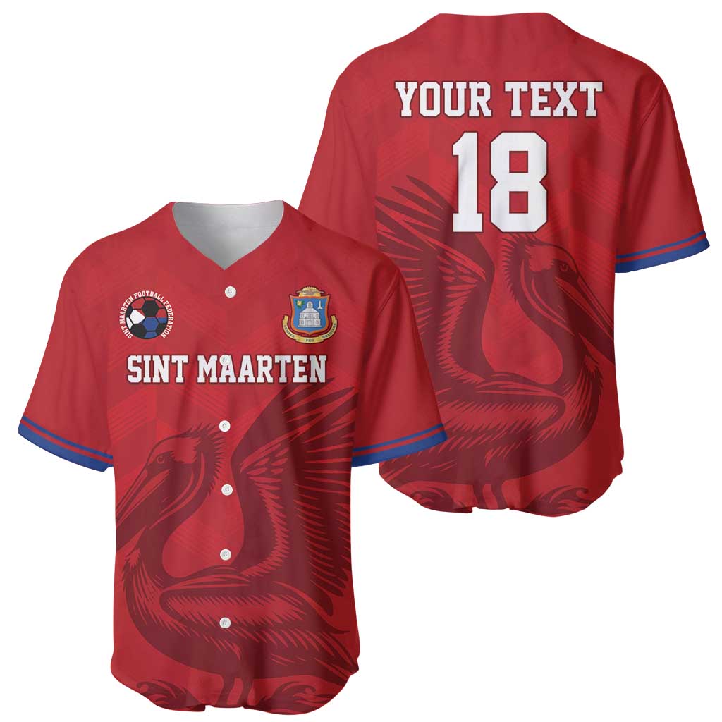 Custom Sint Maarten Football Red Version Baseball Jersey Go Champion