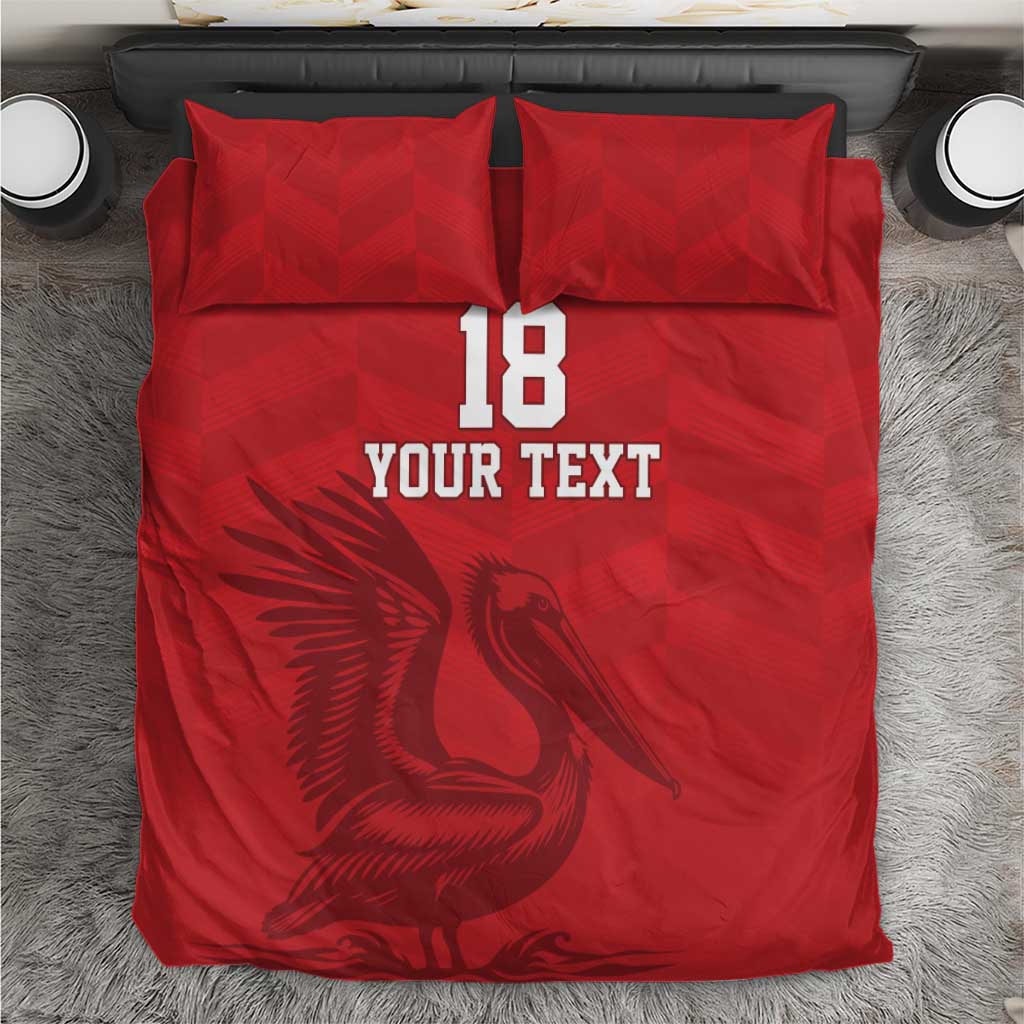 Custom Sint Maarten Football Red Version Bedding Set Go Champion
