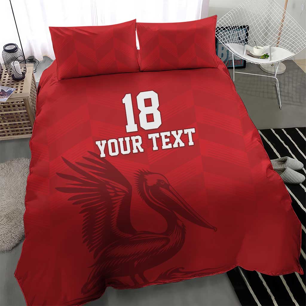 Custom Sint Maarten Football Red Version Bedding Set Go Champion
