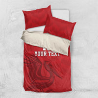 Custom Sint Maarten Football Red Version Bedding Set Go Champion