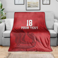Custom Sint Maarten Football Red Version Blanket Go Champion