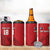 Custom Sint Maarten Football Red Version 4 in 1 Can Cooler Tumbler Go Champion