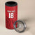 Custom Sint Maarten Football Red Version 4 in 1 Can Cooler Tumbler Go Champion