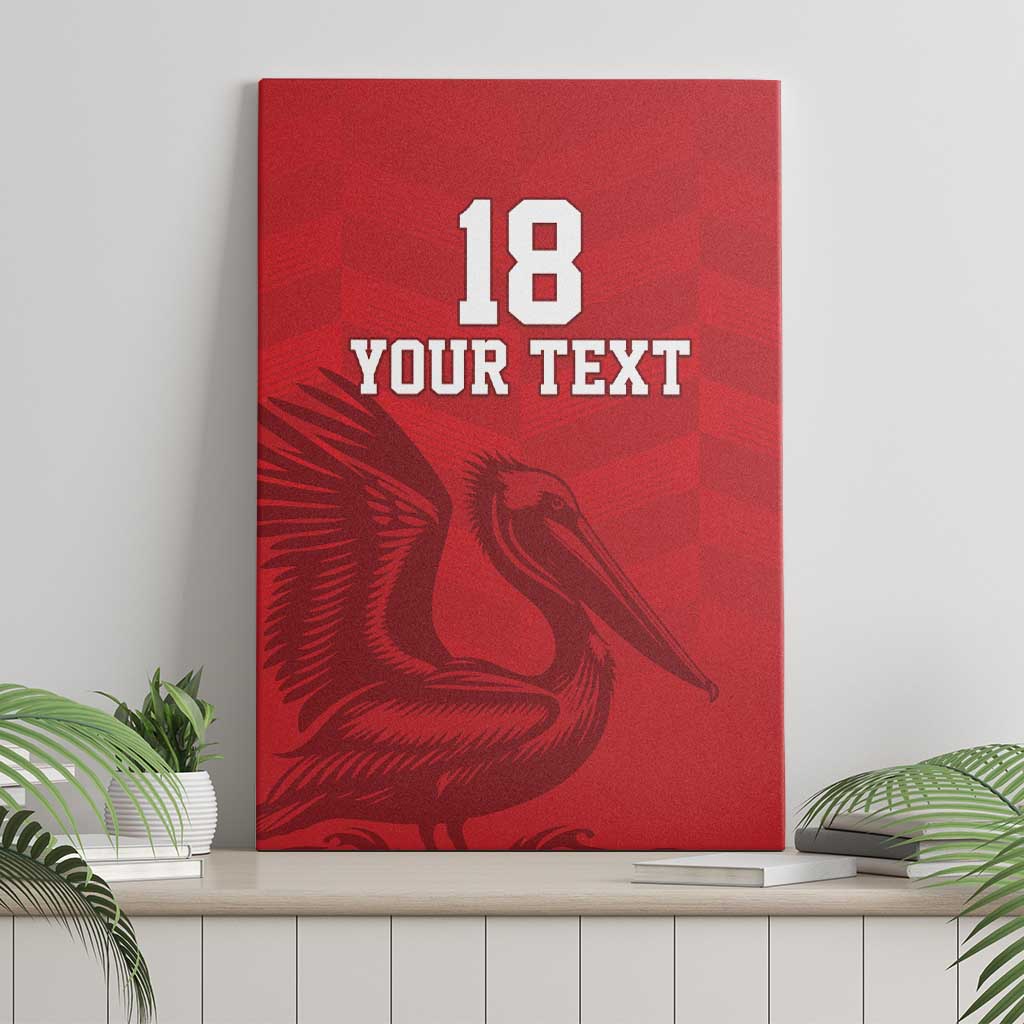 Custom Sint Maarten Football Red Version Canvas Wall Art Go Champion