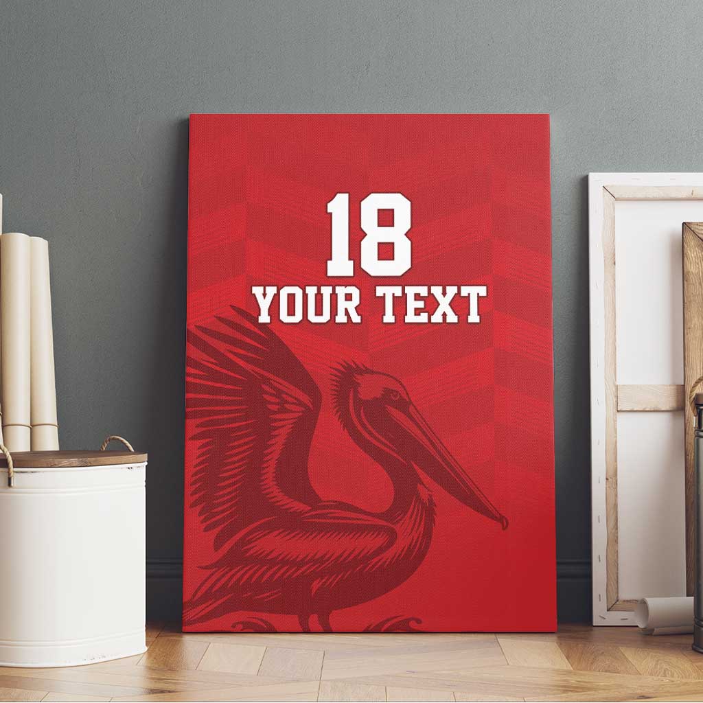 Custom Sint Maarten Football Red Version Canvas Wall Art Go Champion